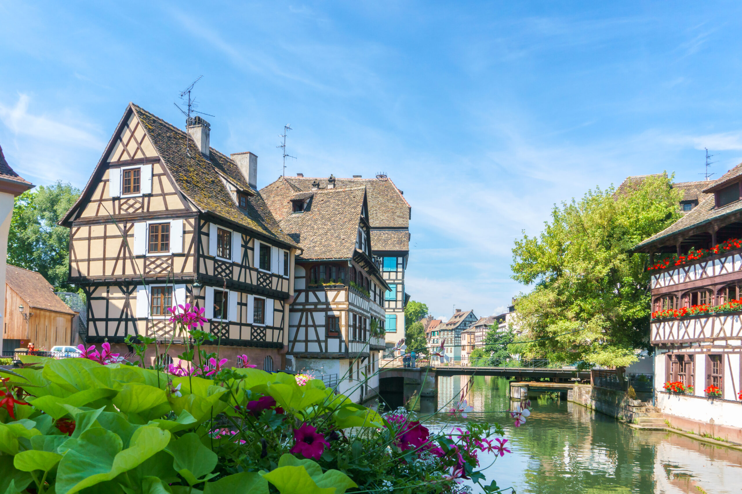 Traditional colorful houses in La Petite France, Strasbourg, Alsace, France